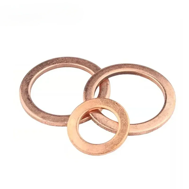 Boat Brass Copper Crush Sealing Washer M5 M6 M8 M10 M12 M14 M16 M18 M20 M22 M24 Flat Seal Gasket Ring Shim Pad Meson DIN7603