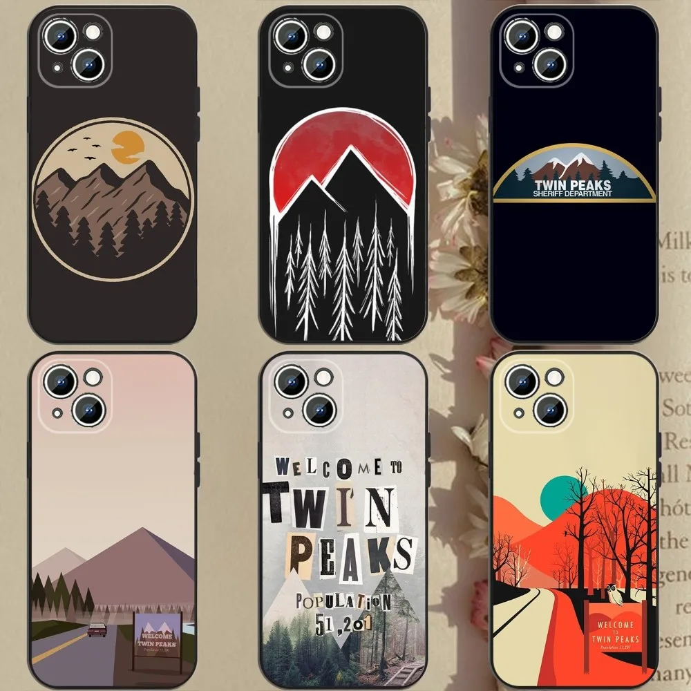 

Mountain Peak Phone Case Phone Case For Apple iPhone 15,14,13,12,11,XS,XR,X,8,7,Pro,Max,Plus,mini Silicone Black Cover