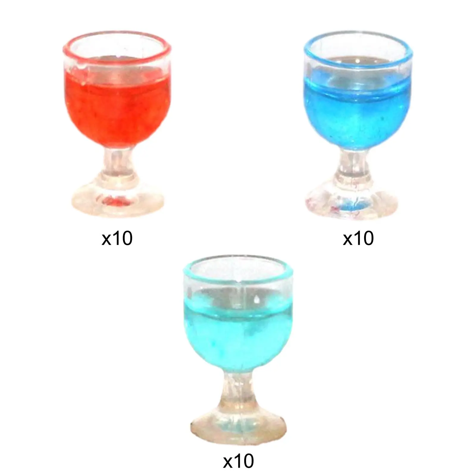 

10Pcs 1/12 Miniature Wine Glass Glasses Drink Cups Mini Beer Cups Life Scene Mini House Drink Accessory Dollhouse Water Cup