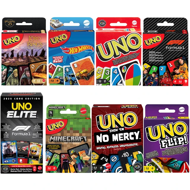 ألعاب بطاقات UNO Filp، Elite F1، Minecraft، Lord of The Ring، Hot Wheels، No Mercy، ألعاب الطاولة الاجتماعية، ألعاب الحفلات، ألعاب الأطفال 1