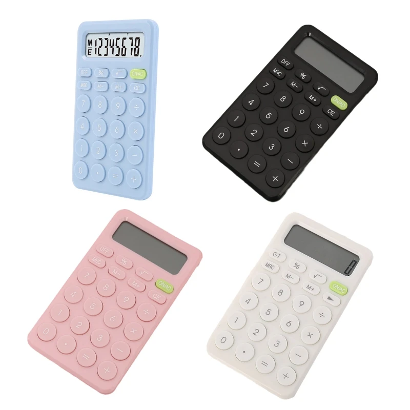 8 Digits Electronic Calculators Solar Battery Dual Power Calculator with Large LCD Display for Office Home School Use