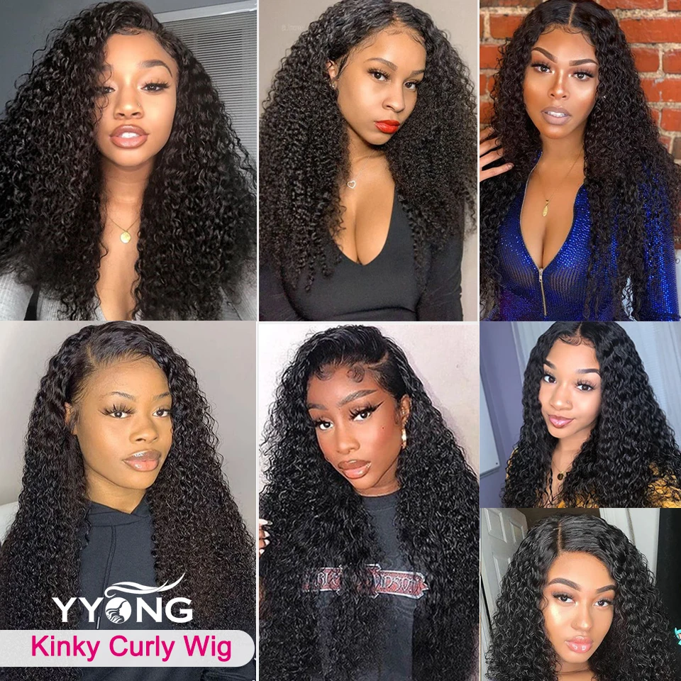YYong Hair Store 4 Bundles Malaysian Kinky Curly Hair Bundles Remy Human Human Weave 8-26Inch Extensions