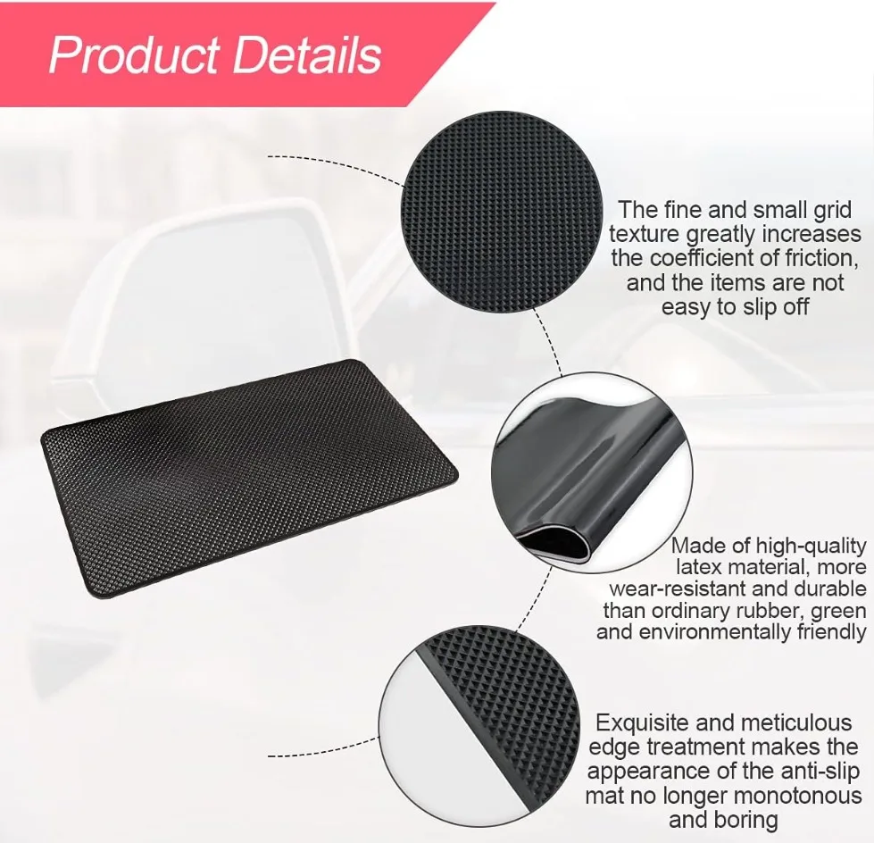 Car dashboard mat car dashboard sticky anti slip PVC mat auto non slip sticky gel pad universal non-slip car magic dashboard adhesive mat