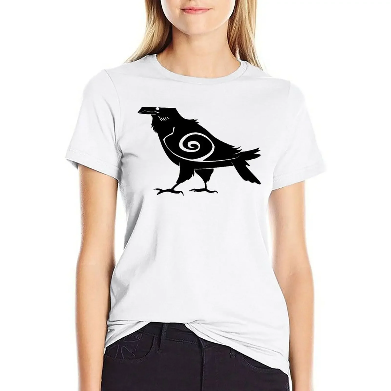 

Tribal Raven T-shirt summer clothes vintage clothes tshirts for Women