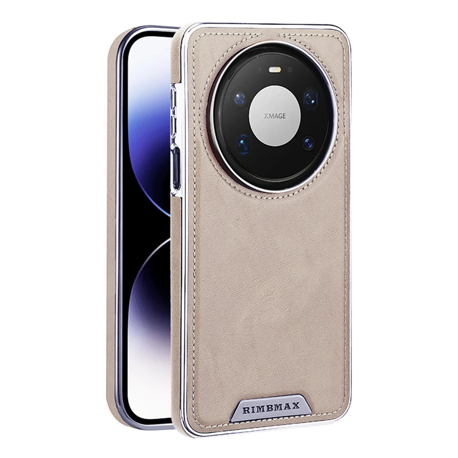 Magnetic Leather Electroplated Protective Phone Case with Wireless Charging Compatibility
