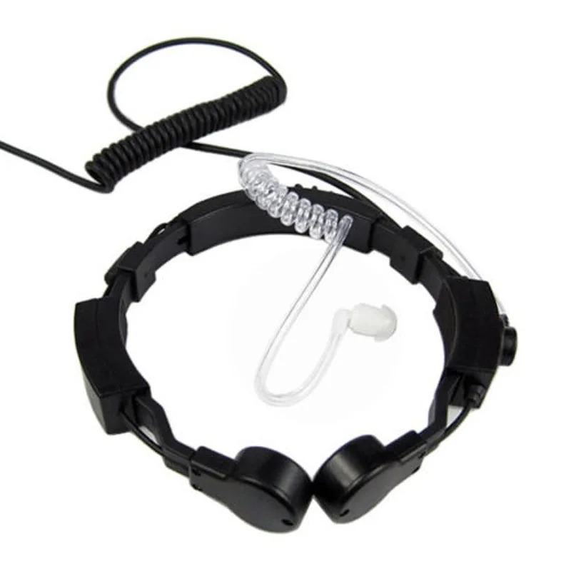 FBI Heavy Duty Tactical Big PTT Throat Mic Air Tube Microphone Headset for Motorola EP450 GP88 GP300 CP040 CP180 PRO5150 Radio
