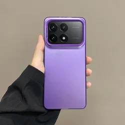 Custodia per telefono Matte in pelle laser metallico di lusso - Copertura posteriore shockproof