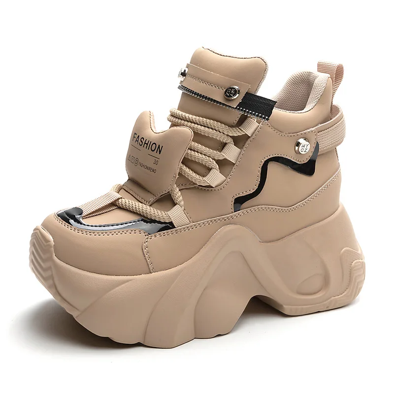 

Осенне-зимние женские теплые туфли из натуральной кожи, удобная повседневная обувь на массивной подошве, плюшевые туфли на танкетке 8 см