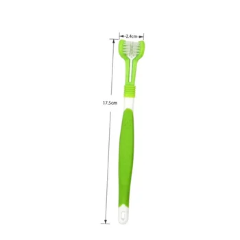 Three Sided Pet Toothbrush Three-Head Multi-angle Toothbrush Cleaning Dog Cat Brush Bad Breath Teeth Care Tool 2