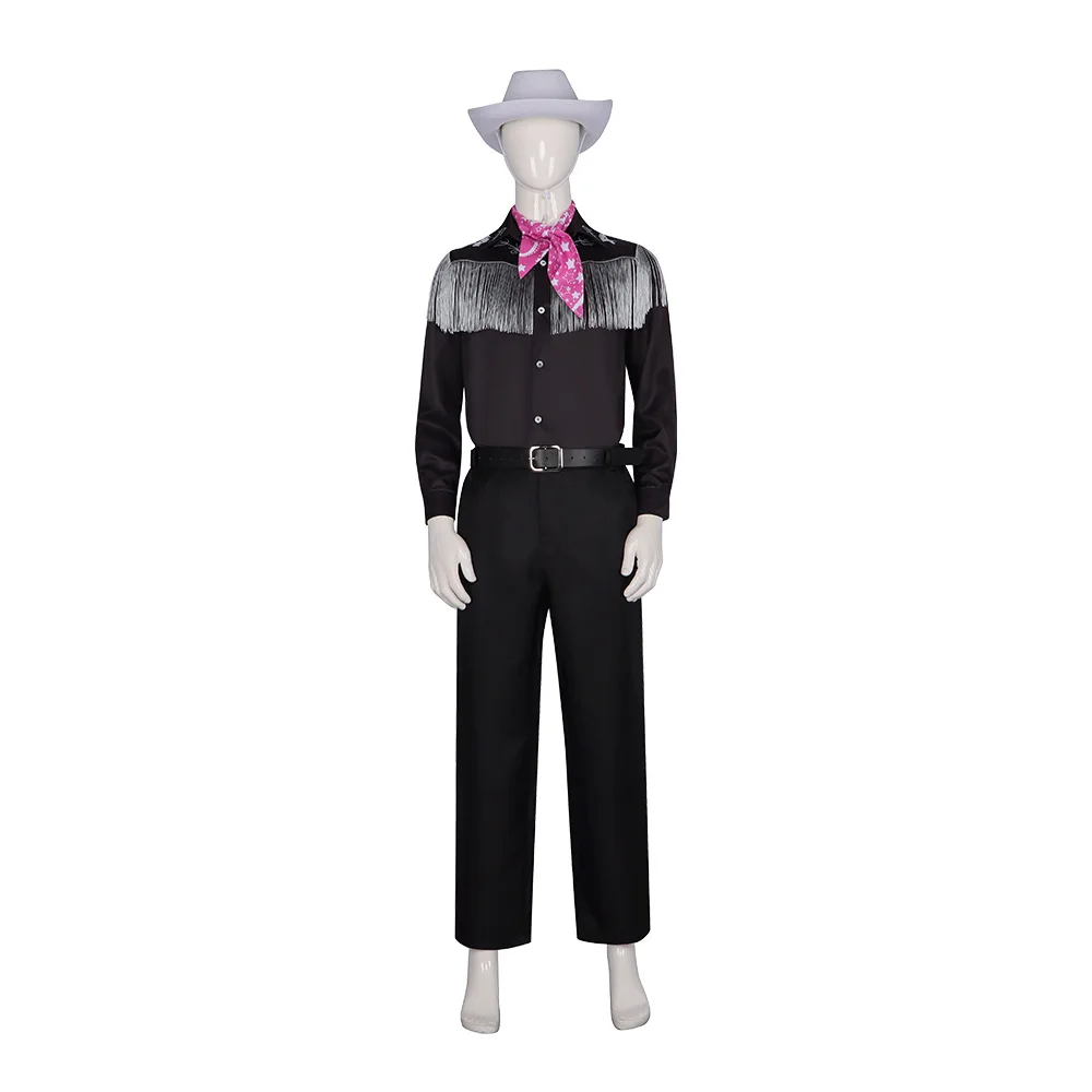 Takerlama Child Barbie 2023 Ken Black White Cowboy Ensemble With Fringe  Disco Costumes Movie Ryan Gosling