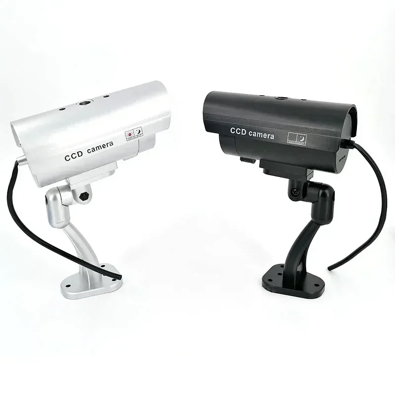 Fake Camera Outdoor Waterproof Security Bullet Dummy Camera Flashing Red LED Monitor Indoor Simulation CCTV Surveillance Surveillance Camera