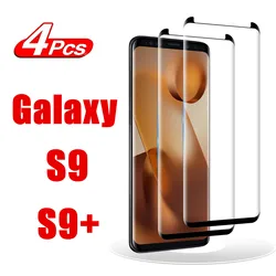 Premium 3D High - Quality Tempered Glass Screen Protector - 1/4 Pack - 4 piece (For Galaxy S9 Plus)