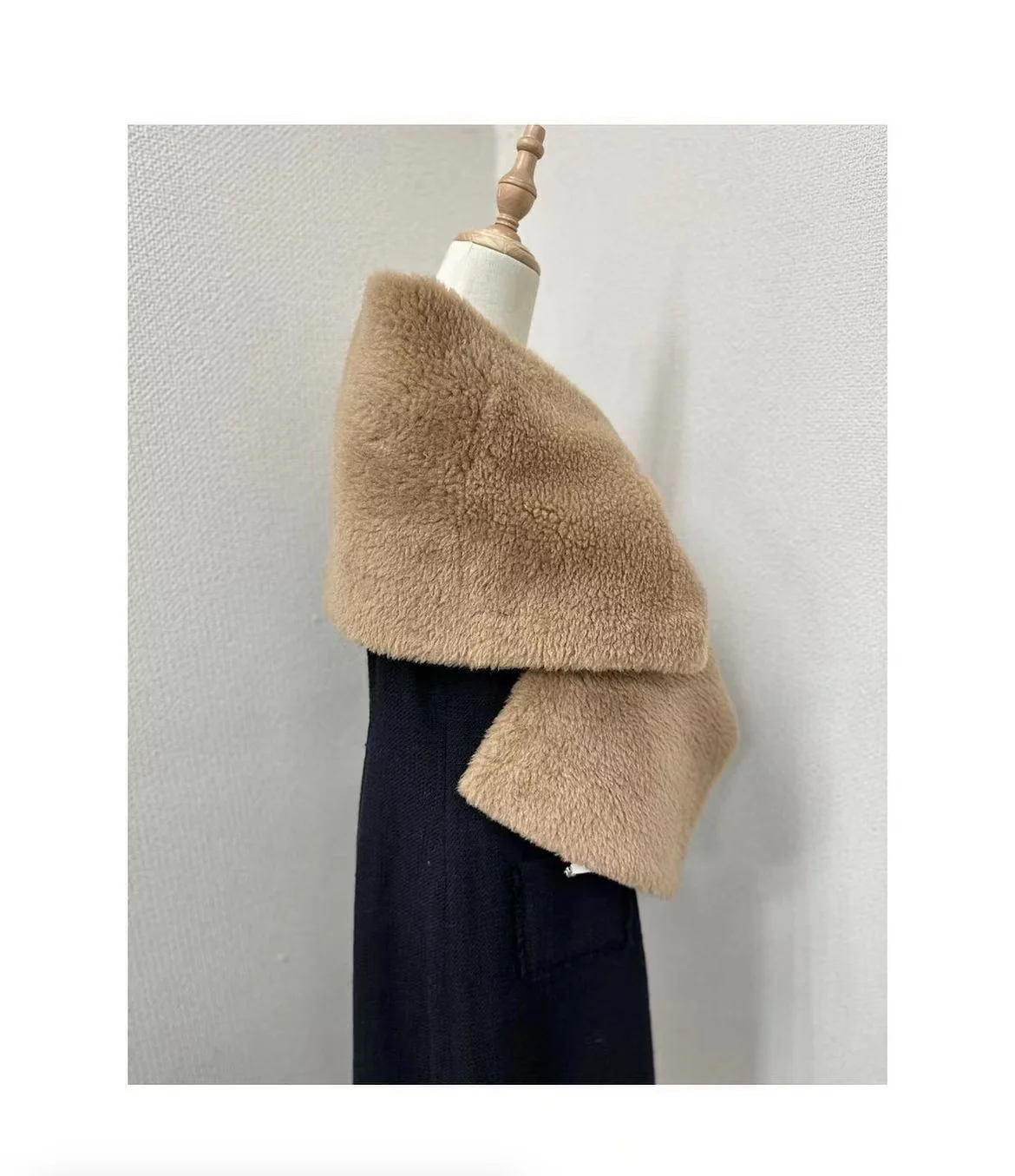 2023 New Teddy FUR real Alpaca women autumn winter Scarf Women Luxury Brand Women\'s Fashion Wraps Soft Shawl Poncho