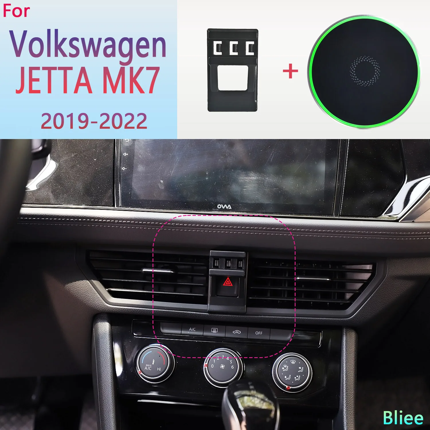 

Магнитный автомобильный держатель для телефона, 15 Вт, для Volkswagen VW JETTA MK7 2019 2020 2021 2022