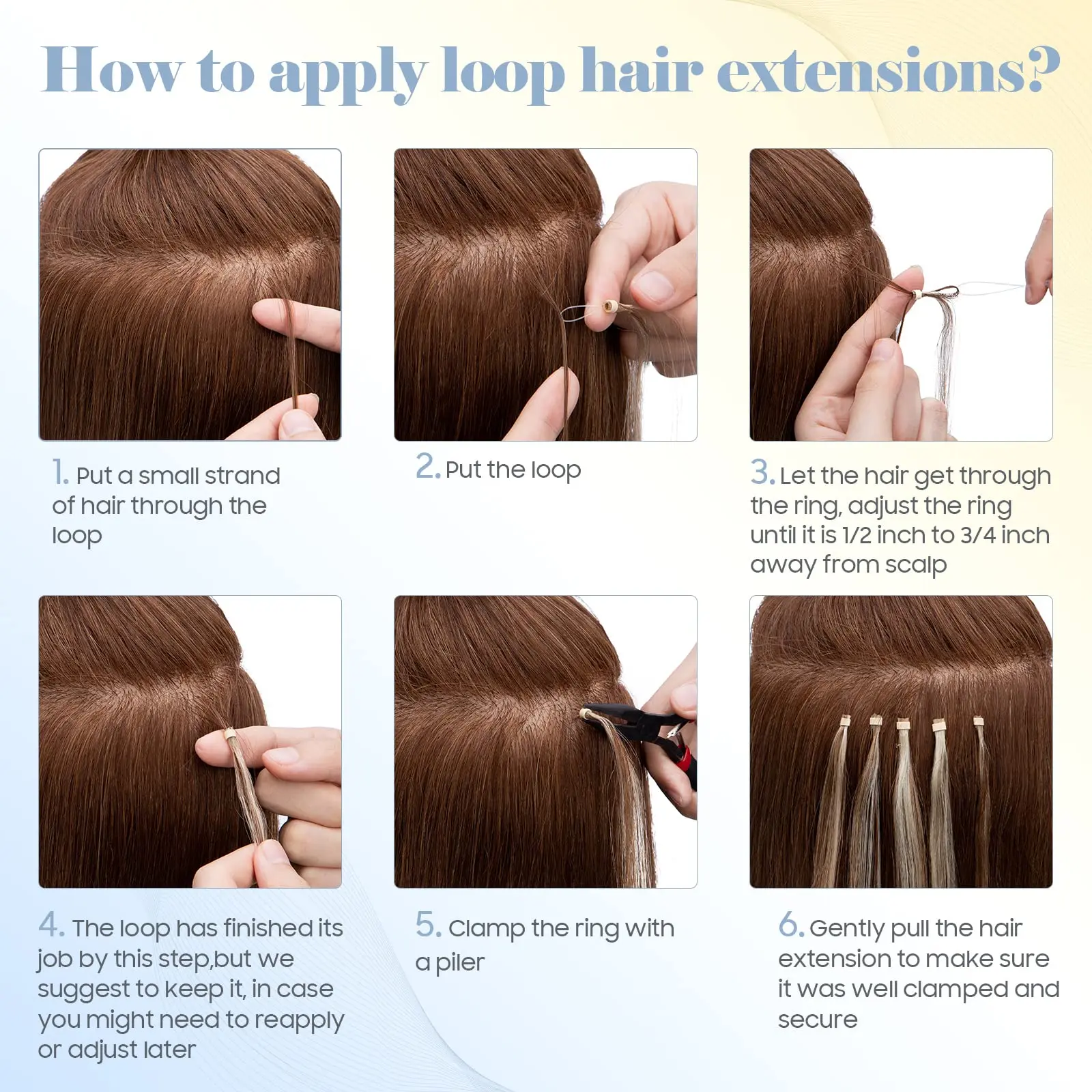 Micro Loop Hair Extensions Straight Human Hair Seamless Micro Bead Remy Extension Natural Invisible 50g/pack For Women