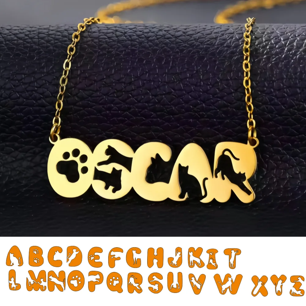 Personalized Customization of Name Pendant Necklace with Different Fonts and Styles for Perfect Party and Holiday Gifts Family