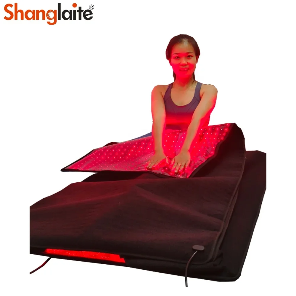 Large Size 35 inch x 69 inch Pain Relief 660nm 850nm Red Near Infrared Lamp 300w PDT Red Light Therapy Full Body Sauna Blanket
