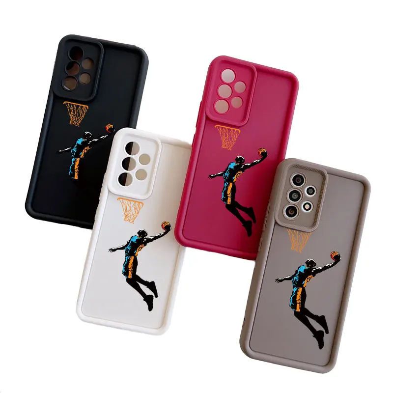 

Simple Case for POCO F5 M3 X3 X4 X5 GT Pro for Xiaomi 11 LITE 5G NE Shockproof Anti-drop Soft Cover Coupe Basketball