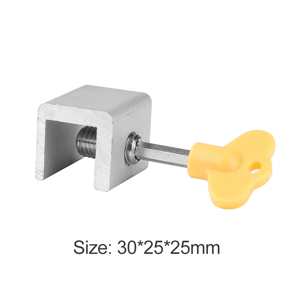 1-10Pcs Anti-theft Door Window Lock Aluminum Alloy Window Lock Stopper Sliding Door Baby Kids Child Safety Doors Lock