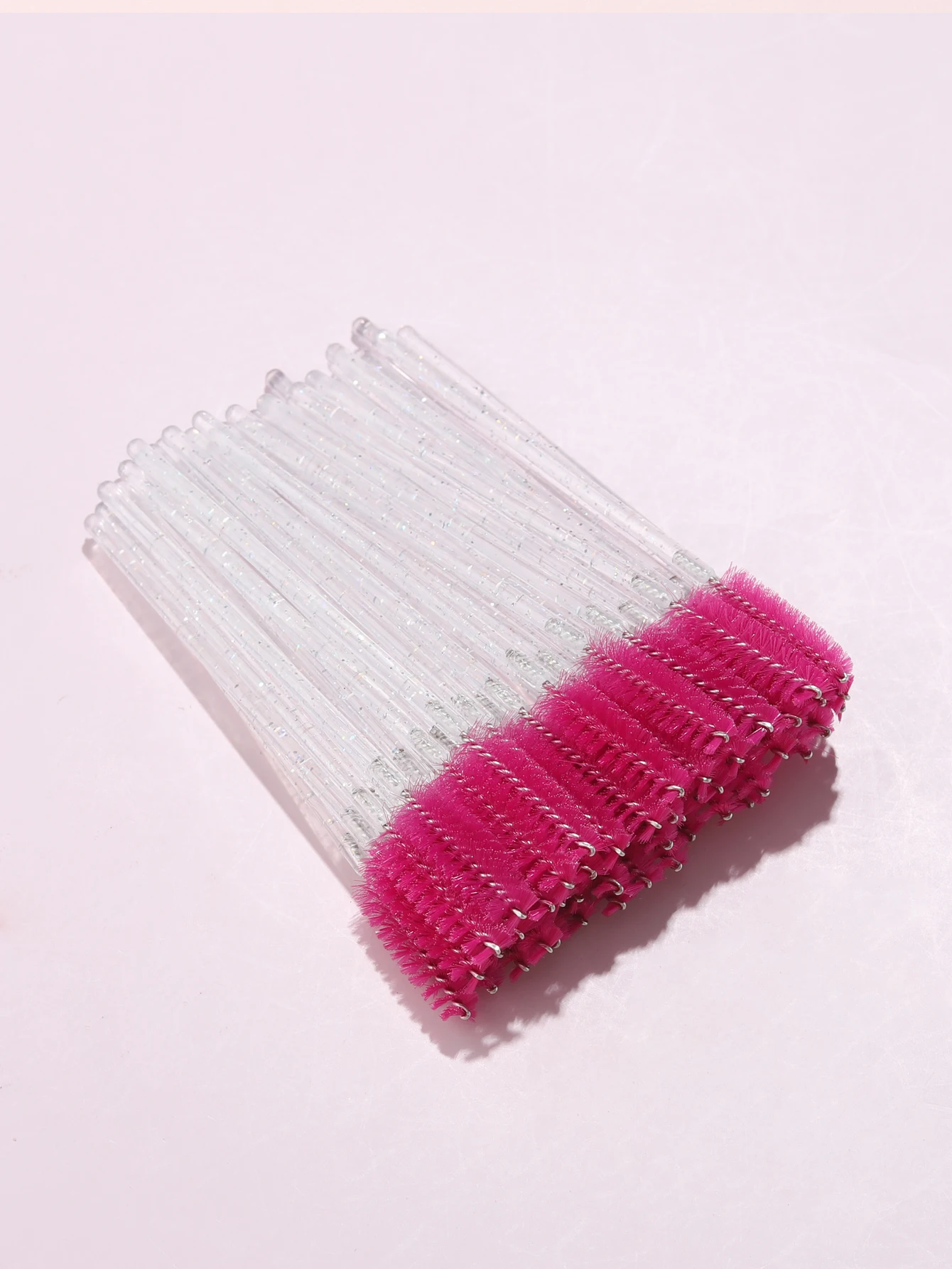 Disposable Crystal Eyebrow & Eyelash Brush Set - 50pcs Cosmetic Beauty Tools