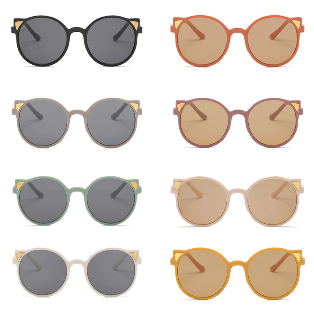 Nuovi occhiali da sole con orecchie di gatto per bambini Moda personalizzata Bambini Tonalità estive Protezione solare Occhiali da sole Gafas De Sol_voghion.com