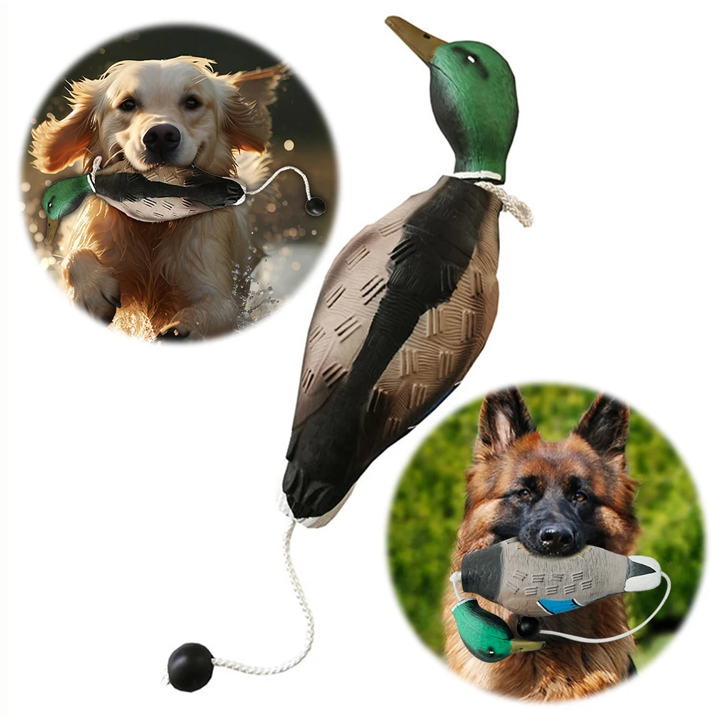 Leurre canard mort flottant bumper imitation - Pour chasse gibier d'eau et dressage chien retriever