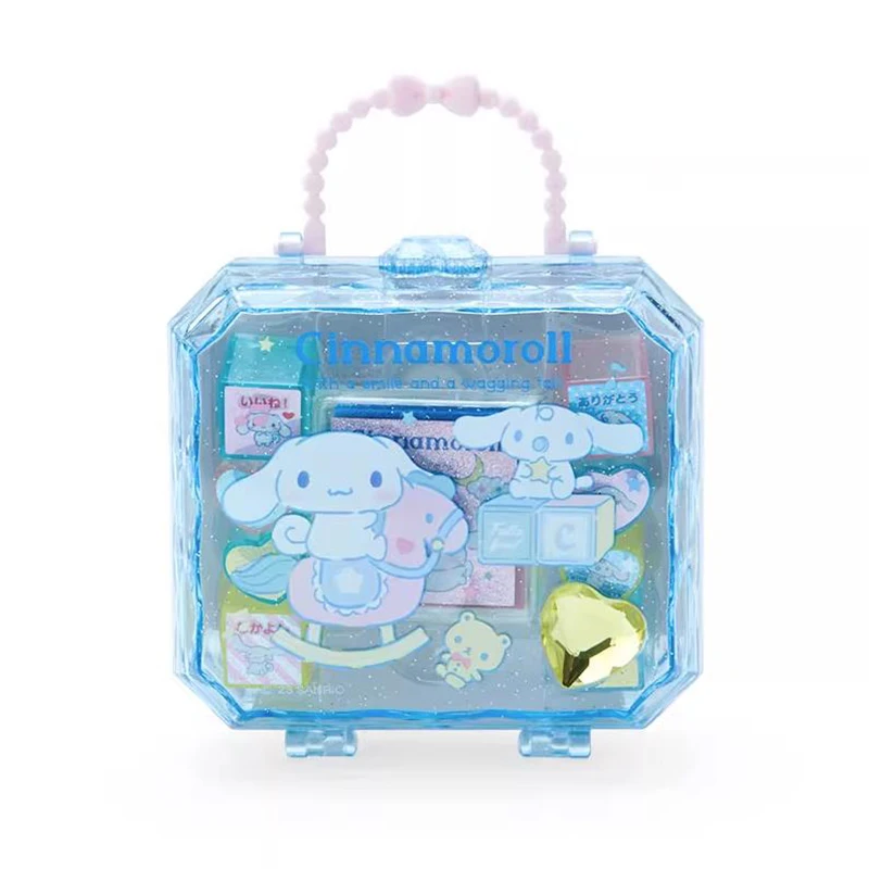 

Kawaii Sanrio Cute My Melody Cinnamoroll Cartoon Stamp Stationery Atomic Stamp Box Set Students Children Gifts Toys for Girls