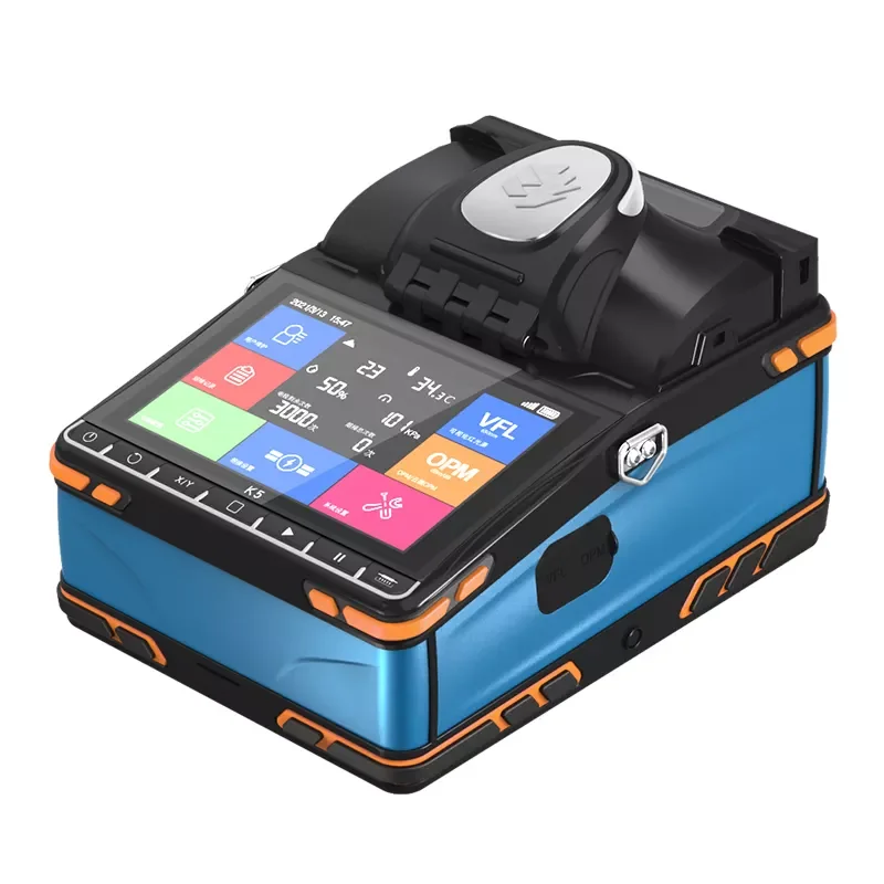 6 motors K5 Optical Fiber Fusion Splicer FTTH Welding Machine with Touch Screen VFL OPM Replacing AI-9