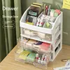 Desktop Storage Box Storage Drawer Hair Decoration Multi-layer Storage Cabinet Cosmetics Jewelry Box Stationery Multi-functional 3
