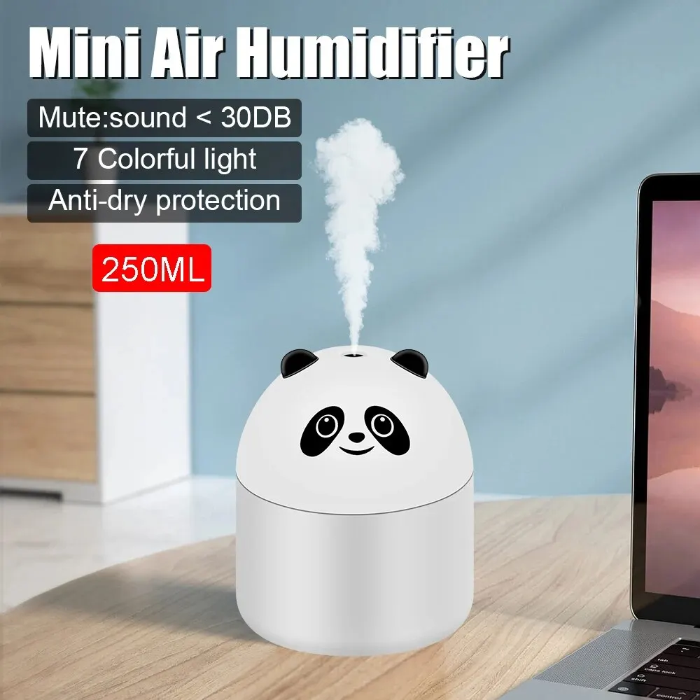 250ml Air Humidifier Mini Desktop Car Air Humidifie Colorful Atmosphere Light Aroma Diffuser For Home Bedroom