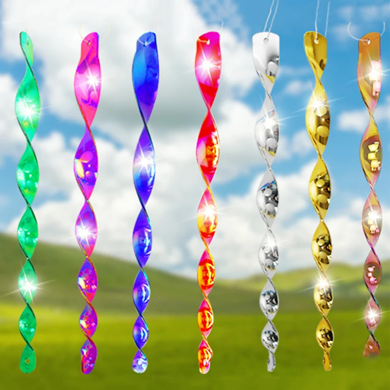 

10Pcs 30cm Reflective Bird Repelling Sticks Hanging Spiraling Bird Deterrent Rods Garden Balcony Anti-bird Protection Tools