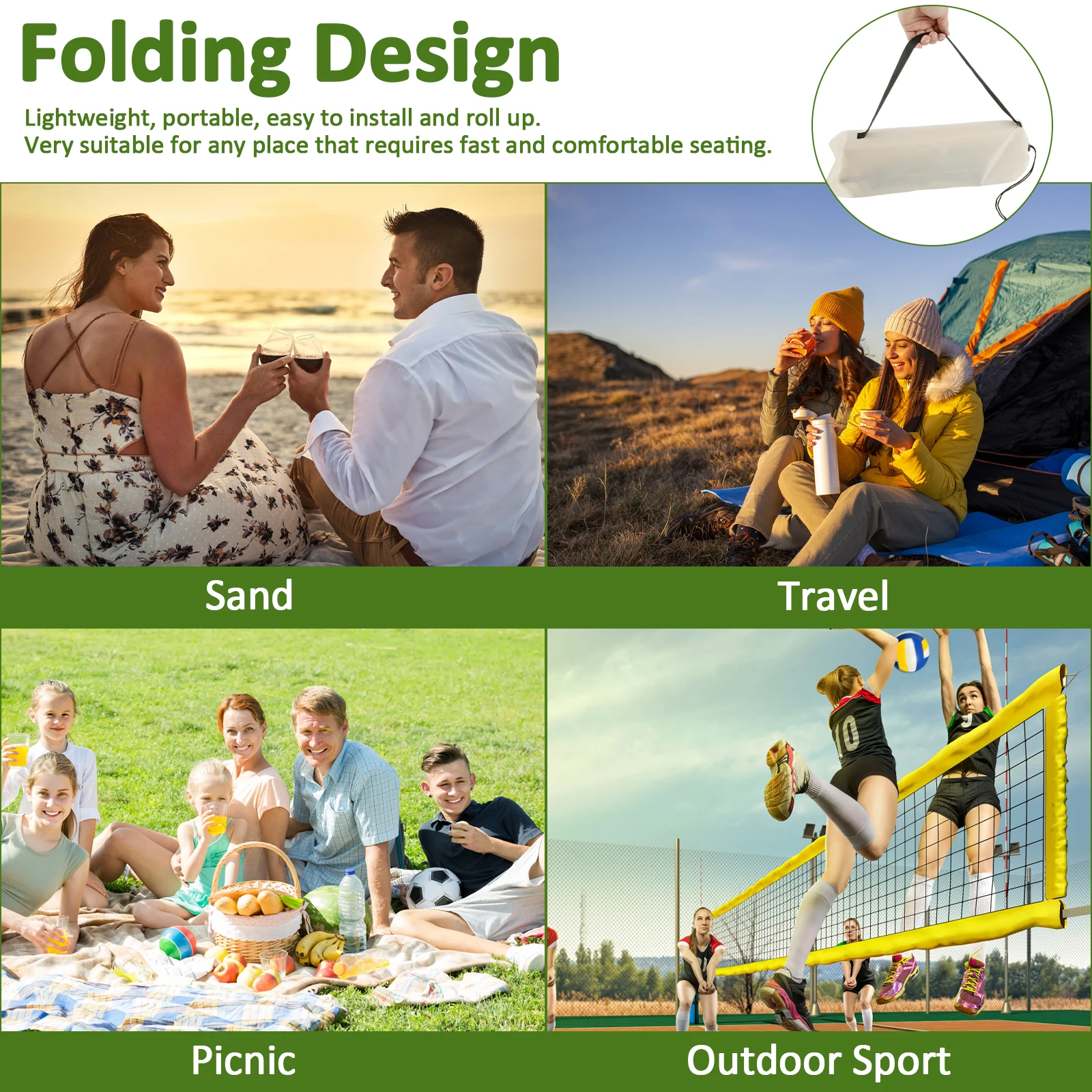 Foldable Camping Chair Ultra-Light Folding Back Chair for Camping Beach Road Trips Picnic Outdoor Garden Park Single Lazy folding chair