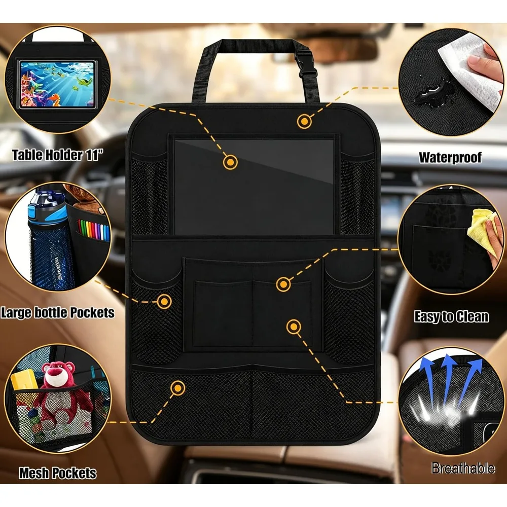 Organizer per Sedile Auto per Bambini | Organizer per Sedile Posteriore, Organizer per Sedile Auto Bambini, Organizer per Auto con 9 Tasche Multiple - Image 3