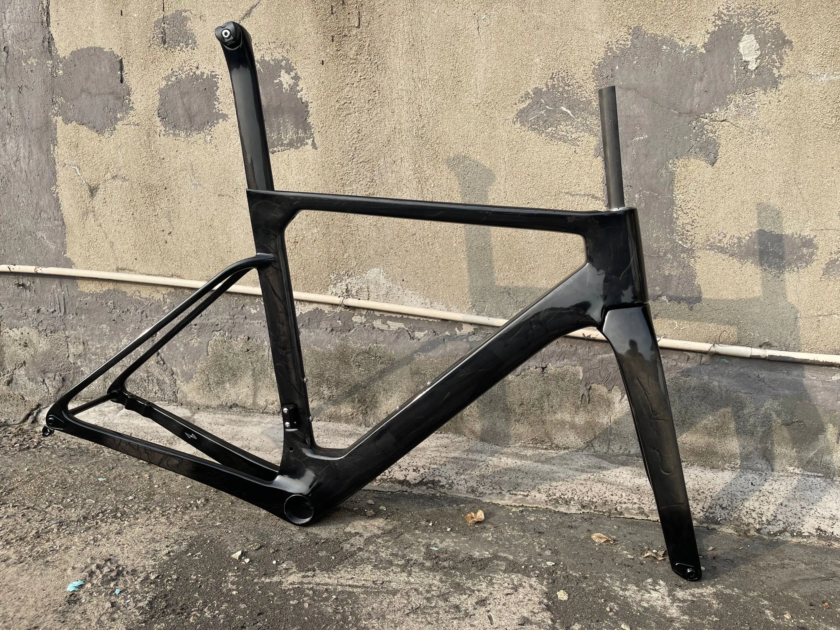 Model T47 Ostro Vam Full Black Glossy Frameset Carbon Bike Road Frame with Fork Seatpost Clamp Headset With 32C Disc Brake