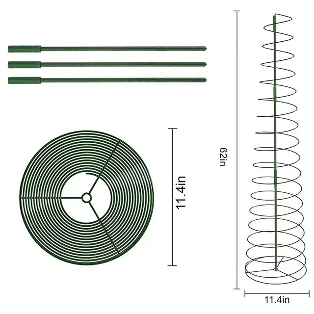 Spirálnövény Támogatja A Nyújtható Paradicsomnövekedést Támogató Gyűrűk Paradicsom Támogatója Ketrec Mászó Növények Kerti Támogatás - Image 6