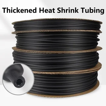 10/50/100 เมตร 3:1 Polyolefin สีดําท่อหดความร้อนความร้อนสายฉนวนสีแดง 1