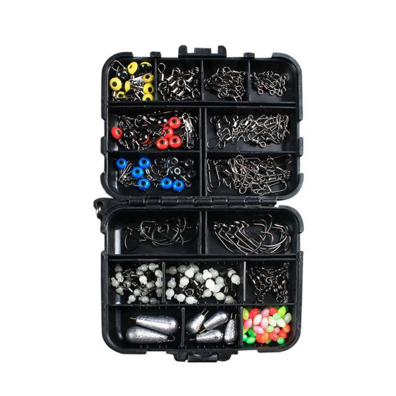 PD Fishing Gear 177pcs Boxed LUYA ACCESSORIES Glow-in-the-dark eight-ring swivel connector sea fishing iso fishing set 5