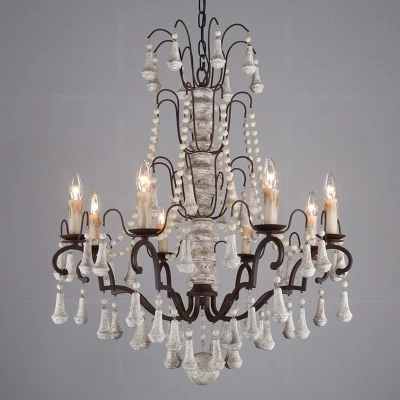 

solid wood chandelier lighting lustre bois for living room lampadario vintage home decor chandeliers lustres free shipping