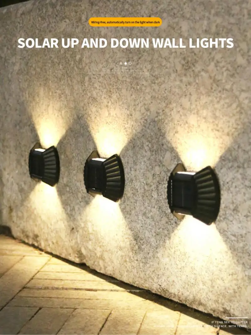 Smart Solar Wall Light 8 LED Waterproof Outdoor Garden Decoration Solar Lights For Garden Fence Stair Aisle Outdoor Solar Lamp led solar lights