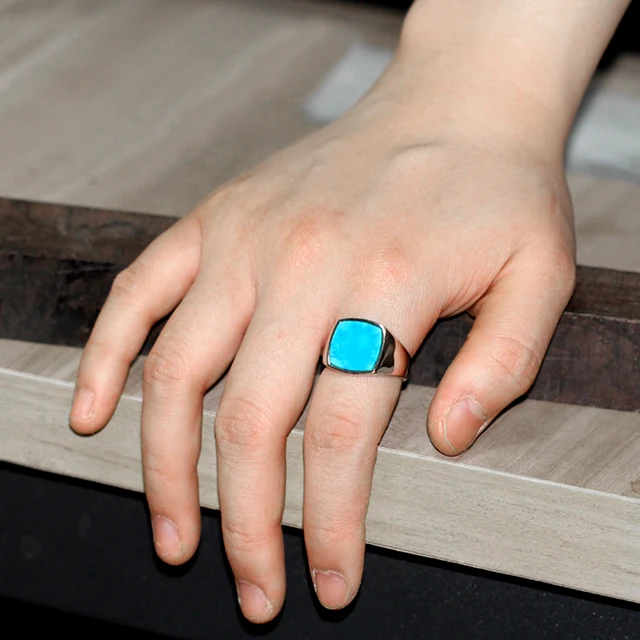 Pink Opal Copper Turquoise ring