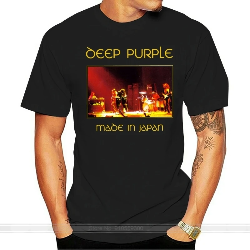 

New Popular Deep Purple Made In Japan Rock Legend Men Black T Shirt Size S 5Xl fashion t-shirt men cotton brand teeshirt