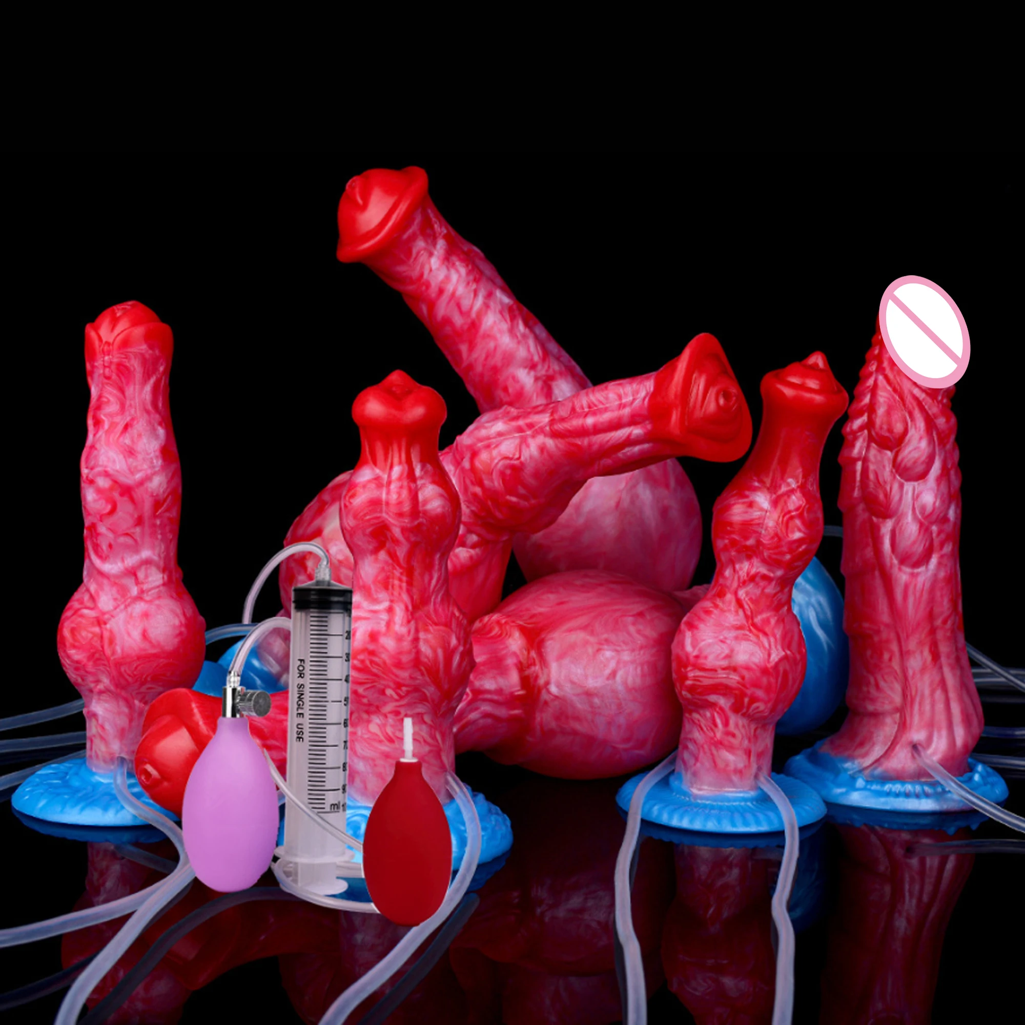 NNSX Hond/Paard Dildo's Opblaasbare Spuitende Anale Plug Dildo Penetratie Anale Prostaatmassage G-spot Stimulator Seksspeeltje voor Volwassenen_voghion.com