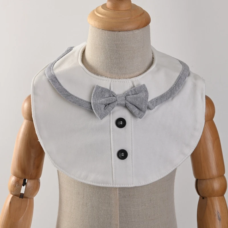 INS 노르딕 봄 여름 신상  순면 턱받이  360도 회전 가짜 칼라 침 흡수 턱받이  가짜 칼라 턱받이