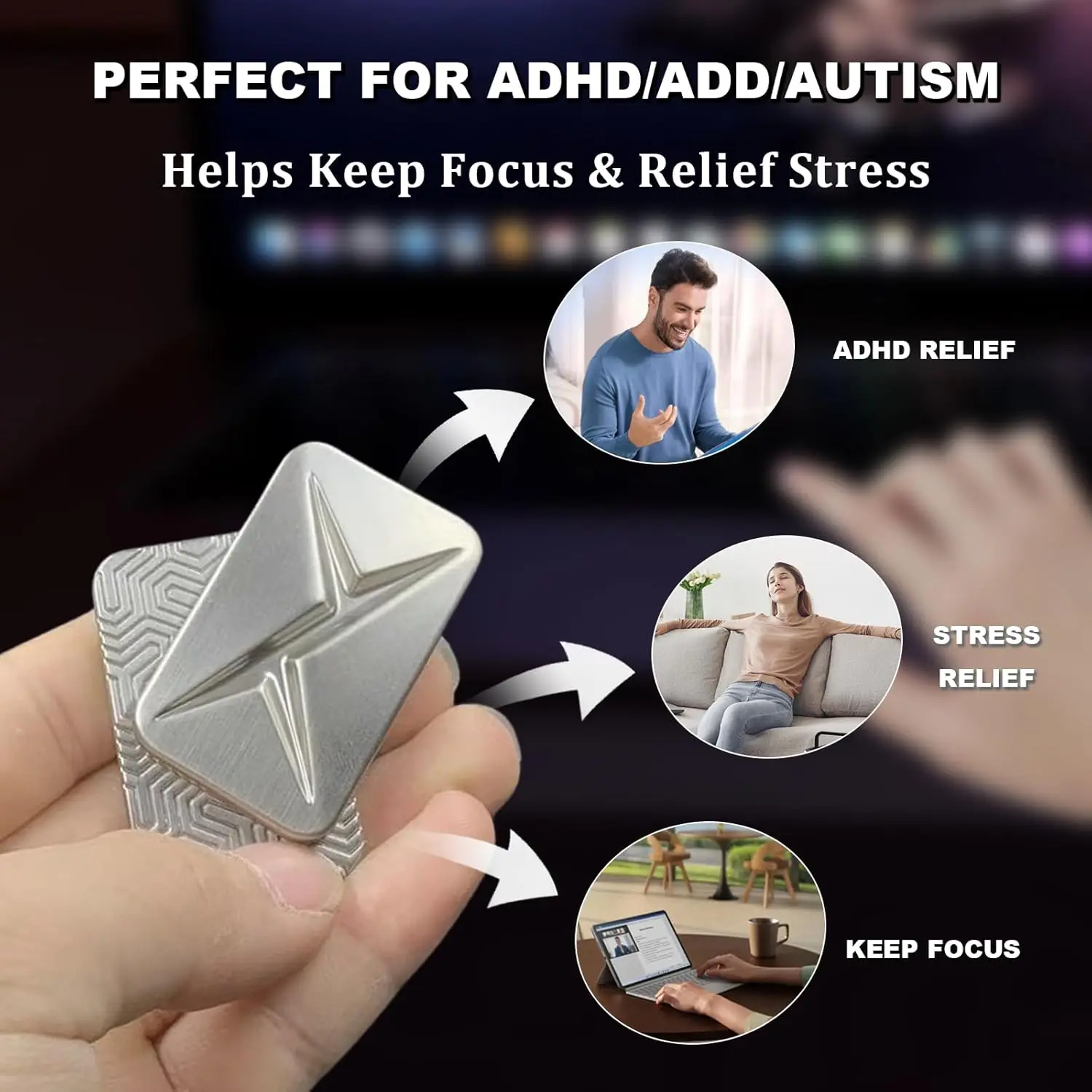 Enhanced EDC Magnetic Metal Fidget Slider
