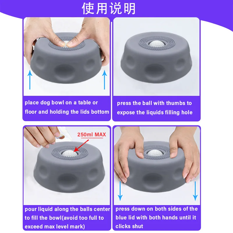 Slow Feeder Dog Bowl Silicone Anti-slip Interactive Puzzle Toy_voghion.com