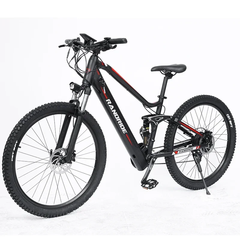 RANDRIDE YS90 Electric Mountain Bicycle 1000W 48V 17Ah Lithium Battery E-bike Hydraulic Brake Electric Men's Bike