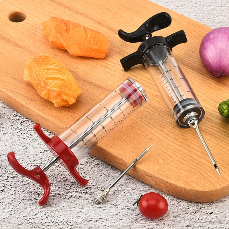 Meat Injector Syringe 3 Marinade Injector Needles for BBQ Grill Turkey maker Kit Marinade Flavor