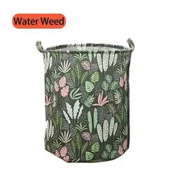 Foldable Waterproof Cotton Linen Laundry & Toy Storage Basket (G598C)