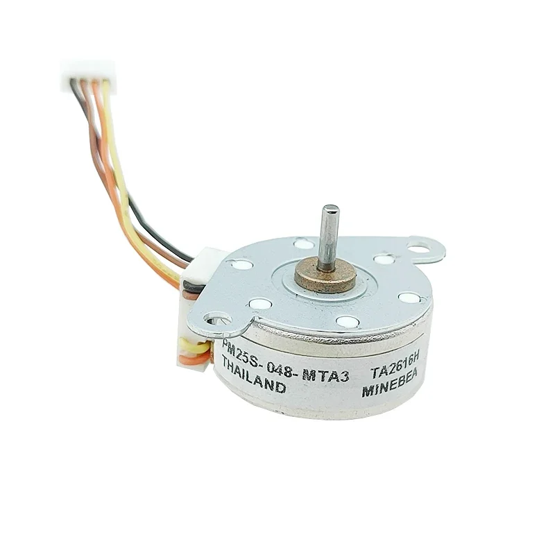 Minebea PM25S-048 Mini 25mm Round Thin Stepper Motor Micro 2-Phase 4-Wire Stepping Motor 7.5 Degree 2mm Shaft DIY Printer stepper motor