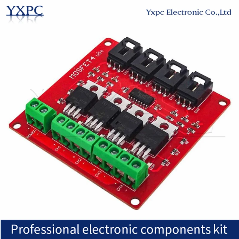 Four Channel 4 Route MOSFET Button IRF540 V4.0+ MOSFET Switch Module ...